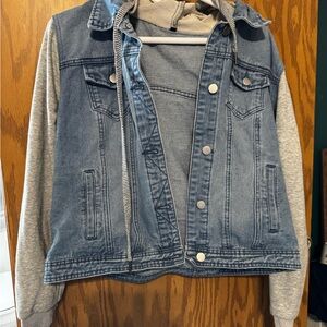 Denim and Gray Women's Jacket